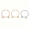 Original brand Fashion niche TFF 925 silver plated rose gold heart-shaped key double-layer braceletiffay love sweet style bracelet