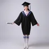 Women Men University Graduati Gown Student High School Uniforms Team bär akademisk DR för vuxna Bachelor Robes+Hat Set M8SR#