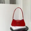 Bolsa de ombro com laço doce PU Couro Fi Bolsa com fecho de zíper Bolsa de embreagem Retro Trendy Underarm Bag para mulheres e meninas 67rN #