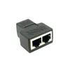 Bilgisayar Kabloları Konektörleri 1 PC Siyah Ethernet Adaptörü LAN Genişletici İnternet Bağlantısı için Ayrıştırıcı CAT5 RJ45 Kuplör İletişim Modar PL Otzal