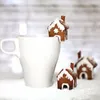 Moules de cuisson 6pcs 2set Noël Gingerbread House Biscuit Cutter Set en acier inoxydable Cookie Mold