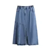 150 kg damski biodro w rozmiarze plus 150 wysokiej talii Dżinsowa spódnica Summer luźna spódnica w stylu hg kg czarny niebieski 5xl 6xl 7xl 8xl 9xl i1ro#