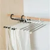 Clothes 5 Hangers Multi Functional Layers Pant Cloth Trousers Hanging Shelf Non-Slip Clothing Organizer Storage Rack FY8668 0330