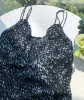 Cool Gentle Fish Scale Print Women's Dress Mulberry Silk Sand Wash Sexig lyx Silk Summer Slip Dress