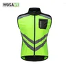 Gacche da corsa Wosawe Reflective Cycling giubbotto per biciclette in bicicletta per biciclette traspirabile in jersey giacca senza maniche