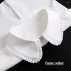 Strikjes Dames Afneembare Nep Kraag Zwart Wit Valse Kragen Half Shirt Blouse Top Vrouwelijke Trui Kleding Accessoires