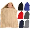 Blankets Hooded Wool Baby Swaddling Receiving Born Pography Prop Crochet Girls Clothes Infant Wrap Envelope Sleeping Bag