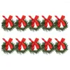 Decoratieve Bloemen Kerst Kleine Krans Ringen Voor Pijlers Kerst Mini Kransen Decor Ornament Decoraties