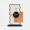 Table Clocks Office Living Room Clock Creative Art Nordic Style Home And Decoration Accessories Ornaments Quiet Digital Desktop Watch
