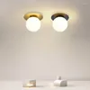 Plafondverlichting Scandinavische moderne LED-glazen bol binnenverlichting Gangpad Gang Creatieve hallamp