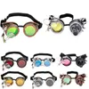 LELINTA Steampunk Goggles Cosplay Vintage Victorian Rivet Glasses Welding Gothic Kaleidoscope Colorful Retro Goggles 240320