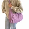 leftside Purple Women's Soft Big Cloth Shoulder Bag 2024 Spring Y2k Casual Fi Travel High-capacity Handbag Saddle Bags V30z#