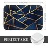 Bath Mats Navy Gold Stone Geometric Mat Non-slip Blue Toilet Quick Dry Kitchen Shower Room Floor Velvet Soft Bathroom Carpet