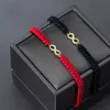 La Monada åtta röd tråd för handkvinnor armband 925 Sterling Silver Women Rope Armband 240315