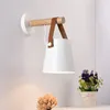 Wandleuchte Moderne Led Holz Einfache Kreative Licht Eisen Metall Leder Gürtel Pendelleuchten Wohnzimmer Korridor EL Lampen Drop Lieferung H Ot17L