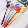 Disposable Flatware 5PCS Multipurpose Fork Stainless Steel Main 22.6g Tableware Kitchenware Easy To Clean Long Handle