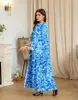 Ethnic Clothing Dubai Fashion Floral Diamonds Belted Evening Party Dresses Elegant Saudi Muslim Eid Women Abayas Moroccan Arab Kaftan