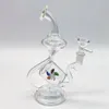 2024 Heady Glass Neo Fab Clear Wind Mill Filter Spin 9 Inch Glass Bongs Water Pipe Bong Tobacco Smoking Tube 14MM Bowl Dab Rig Recycler Bubbler Pipes