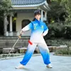 Dzieci Kungfu Mundur Traditial Chinese Clothing Wushu Wing Chun Tai Chi Folk Martial Arts Performance Set A0vy##