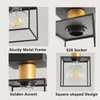 Ceiling Lights Flush Mount Light E26 Base Modern Design Square Decorative Lamp For Balcony Corridor No Bulb