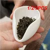 Tea Trays 1/2/5PCS Coffee Beans Dose Pure White Smooth Porcelain Teaspoon Separator Vessel Set Tools Bean Spoon Shovel