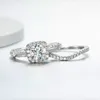 Кольца кластера Свадебный комплект DEZO с муассанитом для женщин, общий вес 1,53 карата, винтажное однотонное обручальное кольцо из серебра 925 пробы, VVS1 D, цвет, сертификат GRA