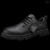 Casual Schoenen 2024 Heren En Veelzijdig Leer Zachte Dikke Zool Sport Ademend Outdoor Werk Maat 39-44