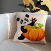 Travesseiro Halloween Pumpkin Series Linen Case Capa Decoração para realçar as almofadas decorativas