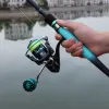 コンボSougayilang Spinning Fishing Set 1.8m 2.1mカーボンファイバー釣り竿と5.0：1 12+1bbラインルアーキット付きスピニングフィッシングリール