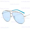 Lunettes de soleil 2023 Nouvelle tendance Ciassic Retro Metal Frame Lunettes de soleil pour femmes Hommes Vintage 90s Double Bridge Unisexe Shades UV400 T240330