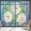 Window Stickers PVC Privacy Glass Filme Lattice Flower Pattern Frosted Door Sticker Sun Blocking Static Clings Tint Film