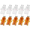 Vases Gingerbread Man Juice Bottles Christmas Drink Leak Proof Water Clear Design Beverage