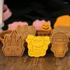 Backformen 8 Teile/satz Halloween Ausstechformen Set Kürbis Geist Keks Form 3D Cartoon Pressbare Stempel DIY Kuchen Werkzeuge Dekoration