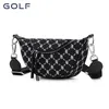 golf Bag 2023 New Original Genuine Leather Saddle Bag for Women's Unique Retro Print Underarm Bag Single Shoulder Crossbody T0Ip#