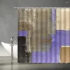 Shower Curtains Abstract Art Curtain Modern Gray Pink Beige Grunge Style Artistic Oil Painting Contemporary Home Bath Decor Set With Hook