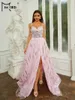 Casual Dresses Missord 2024 Chic Elegant Spaghetti A Line Split Evening Formal Occasion Wedding Birthday Party Dress