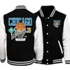 Chicago Basketball Printing Men Jackets Hip Hop Fashion Casual Bomber Coat Loose Winter Autumn Male Baseball Uniform 240321
