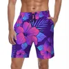 Herenshorts Zomer Gym Tropische bloemen Surfen Kleurrijke bloem Design Board Korte broek Casual Sneldrogend Strand Trunks Grote maten