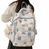 DCIMOR NEW CARTO PRINTING Waterproof Nyl Women Backpack女性複数のポケット旅行バッグガールズ