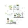 Wall Stickers Creative Green Plants Delicate Removable Self Adhesive Decal For Sticker Household Decoration Drop Delivery Home Garden Dhzcb