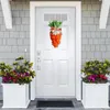 Декоративные цветы, искусственные пасхальные морковные гирлянды, венки, 60 см, настенный оранжевый камин, уникальные креативные дверные гирлянды из мешковины