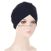 Beanie/Totenkopfkappen 2022 Neue Mode Bandanas Frauen Turban Muslim Hut Twist Hijab Bonnet Cap Adt Chemo Knoten Stirnbänder Drop Del Dhgarden Dhxq3