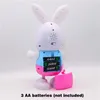 Robot Rabbit Dancing Sing Song Electronic Bunny Music Robotic Animal Beat Drum med LED Söt Electric Pet Toy Kids Birthday Present 240318