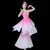 chinese Style Yangko Dance Hanfu Clothing Chinese Folk Classical Dance Ancient Pink Yangko Wear Natial Square Dance s2LE#