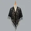 Lace Punching Pure Color Triangle Women's Scarf Flower Embroidery Fringe Solid Breathable Shawl Buy 10 Get 3 Free