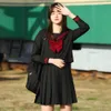 Black Basic JK Red Three Lines School Uniform Girl Sailor Suits Pleated Kirt Japanese Style Clothes Anime Cos Costumes Women R1HD#