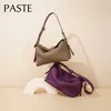 classic Simple Designer Soft Top Handle Tote Lichi Pattern Cowhide Leather Women's Handbag Luxury Purple Shoulder Bag for Women h8Py#