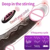 Nxy Consoladores Dongsblack Gran Consolador Falso Eléctrico Telescópico Oscilante Pene Masturbador Adulto Juguete Sexual Vibrador de Calentamiento Suave Masajeador de Punto G 240330