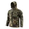 Hunting Jackets ESDY Fleece Jacket Hooded Winter Multipockets Warm Work OutdoorCamouflage Tactical Coats Mens Windproof Hiking