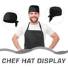 chef Hat Hats Cap Kids Women Cooking Men Elastic Adjustable Restaurant Adult Black Baker Caps Cook Head Waiter Kitchen Working d39u#